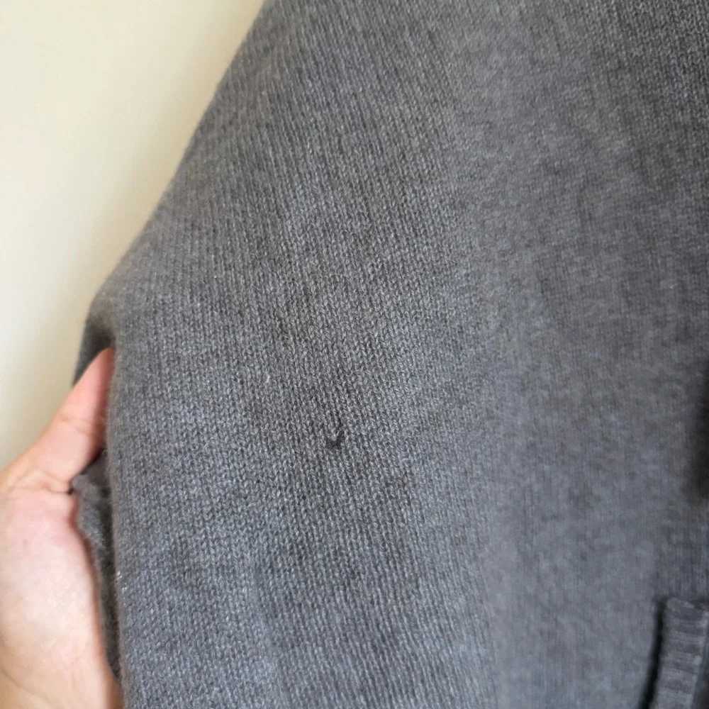 27 Miles Malibu 100% Cashmere Sweater Size Small Oversized Hoodie Gray women’s